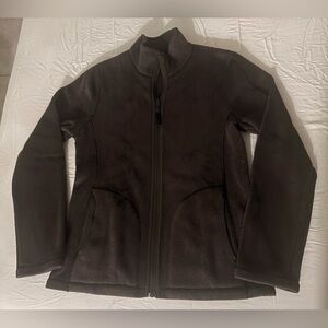 Dark Chocolate Brown Full Zip Reversible Fleece Jacket